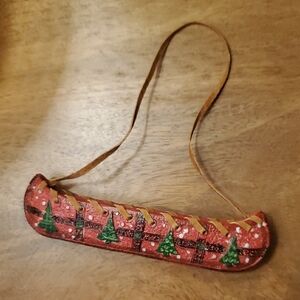 Vintage Christmas Canoe Ornament